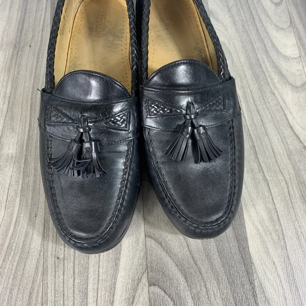 Allen Edmonds black braided tassel mens loafer dress slip on shoes 11 D Medium